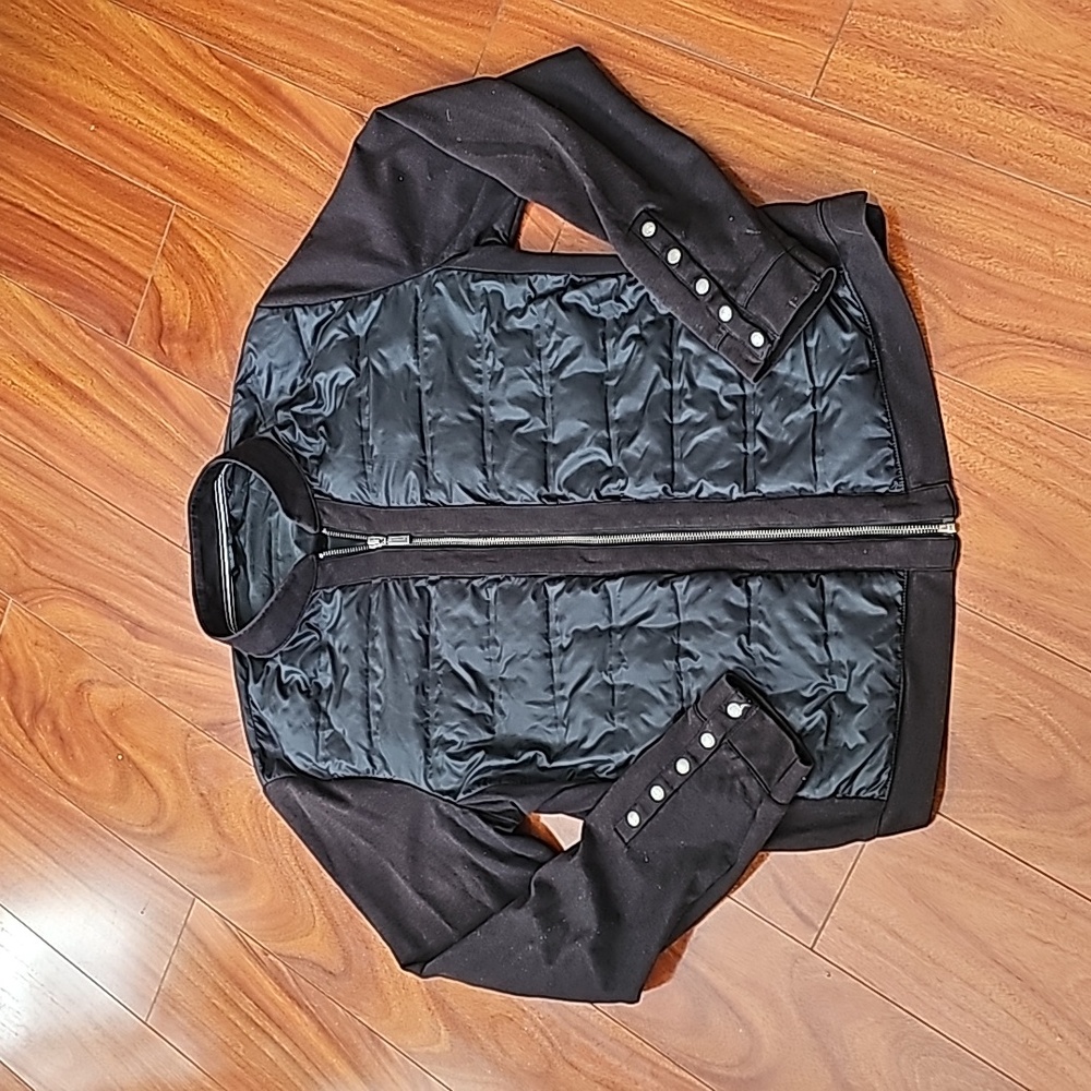 Barbour International Motorcycle Women's Fibre Down Jacket Sz 14 EUC
